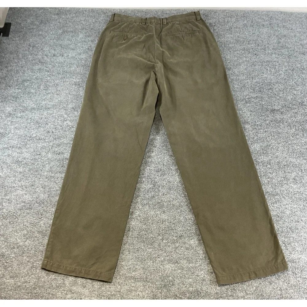 Tommy Bahama Relax Fit Dress Pants 32x32 Olive Green Tencel Lyocell Blend Made
